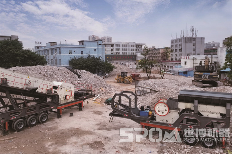 大型輪胎式建筑垃圾移動(dòng)站現(xiàn)場圖